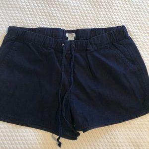 JCrew Navy Linen Pull-On Shorts